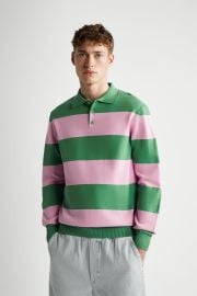 Rugby Stripe Polo Sweater at Zara